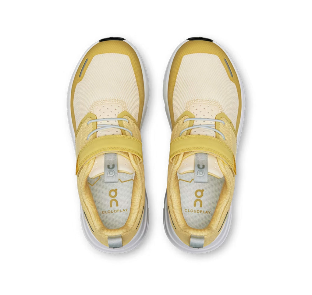 On Little Kids' Cloud Play Citrine/White Athletic Shoes