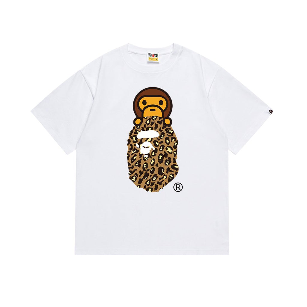 BAPE Tan Leopard Ape Graphic T-Shirt — hero