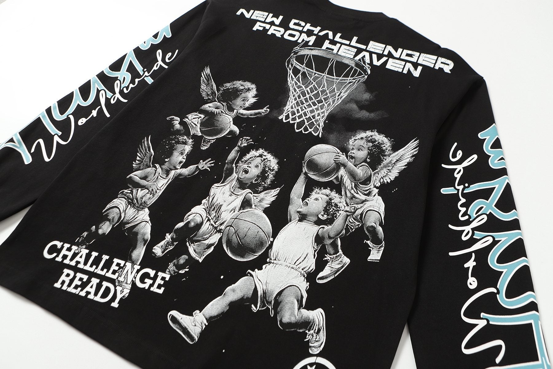 Hellstar Angel Basketball Graphic Long-Sleeve T-Shirt — detail