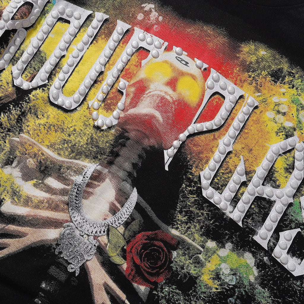 Rough Play Skull & Roses Long-Sleeve T-Shirt — detail