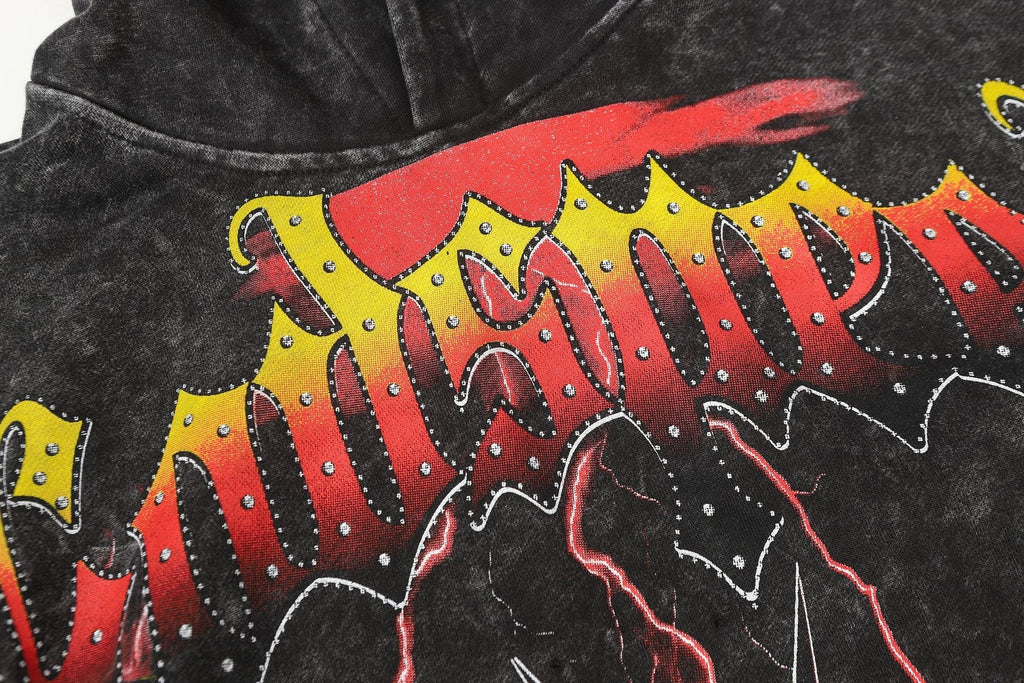 Godspeed Statue Graphic Washed Hoodie — detail