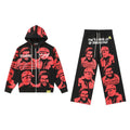 THAT'S A AWFUL LOT OF COUGH SYRUP Star Graphic Zip Hoodie & Pants Matching Set — hero