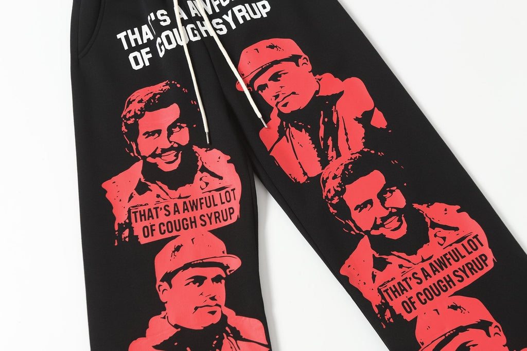 THAT'S A AWFUL LOT OF COUGH SYRUP Star Graphic Zip Hoodie & Pants Matching Set — detail