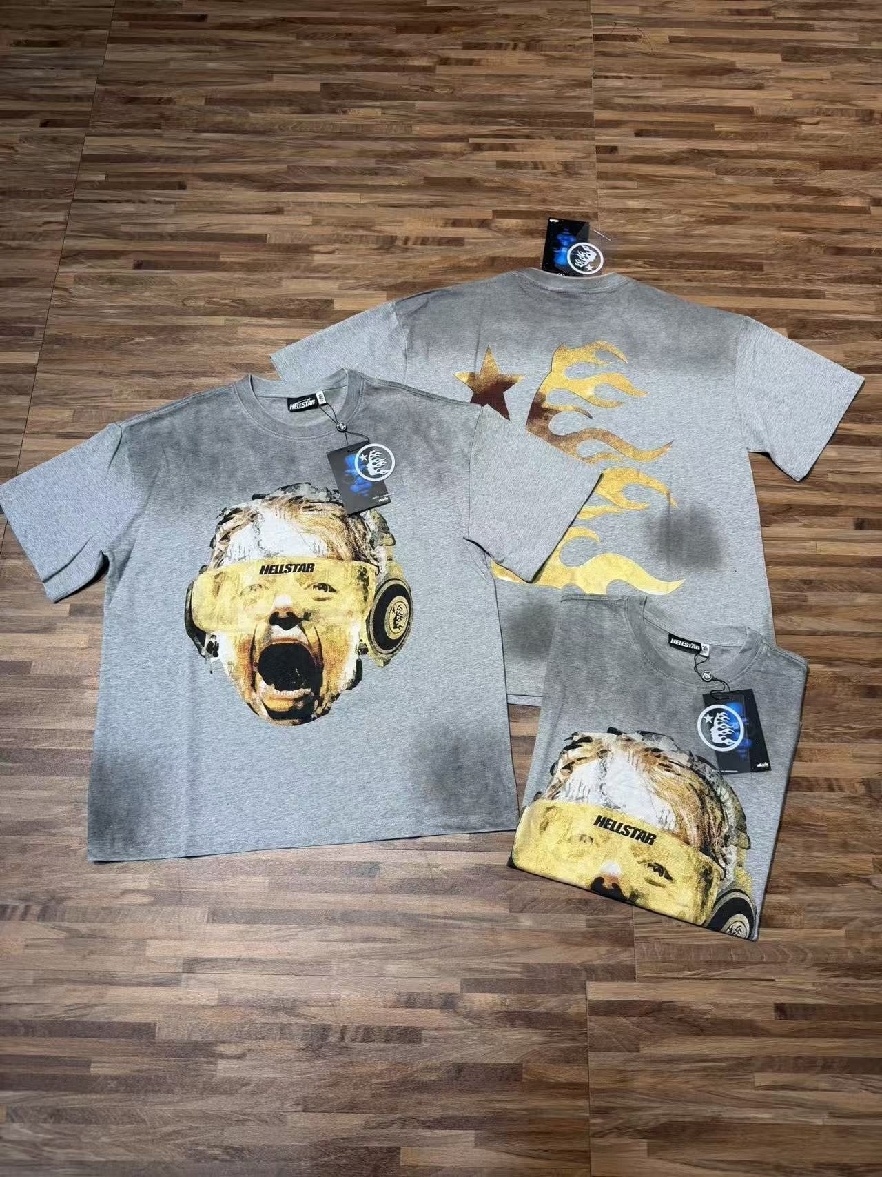Hellstar Screaming Head Star Graphic T-Shirt — context