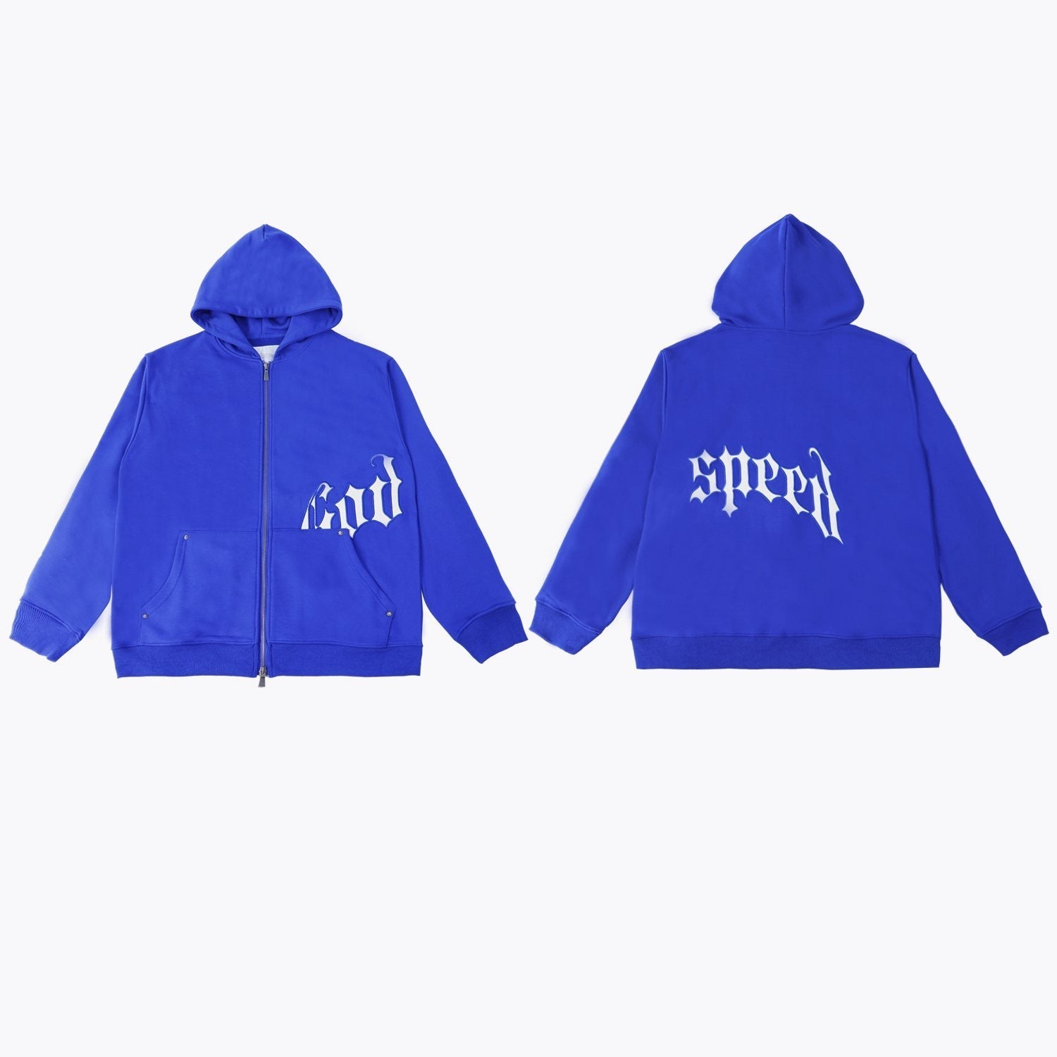 Godspeed Contrast Gothic Zip Hoodie — front