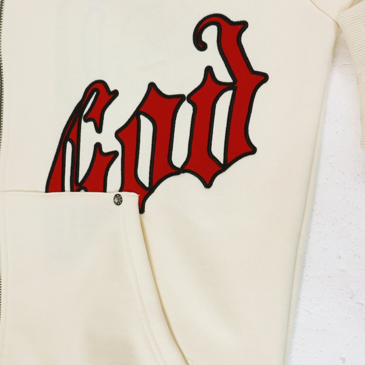 Godspeed Contrast Gothic Zip Hoodie — detail