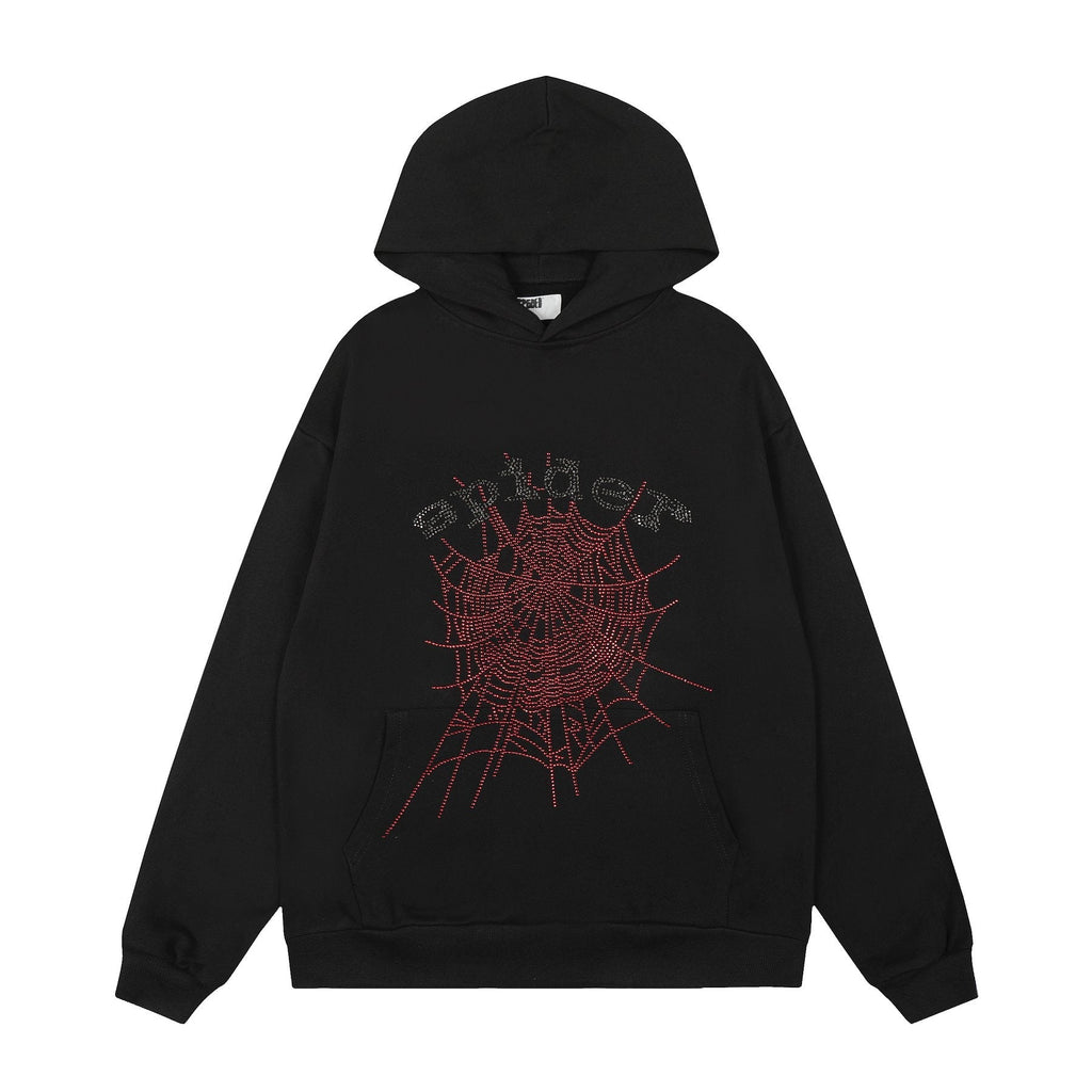 Sp5der Spider Web Graphic Hoodie & Sweatpants Set — front