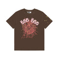 Sp5der Brown Spiderweb Star Graphic T-Shirt — hero