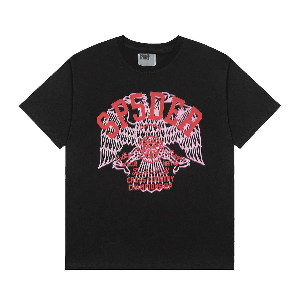 Sp5der Red/Pink Front Graphic T-Shirt — hero