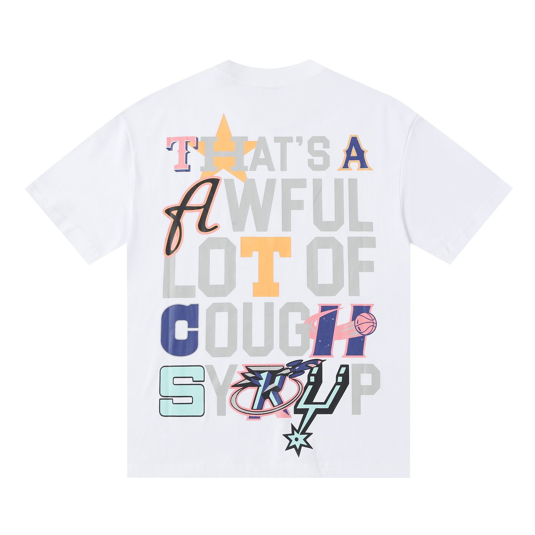 THAT'S A AWFUL LOT OF COUGH SYRUP Front & Back Graphic T-Shirt — back
