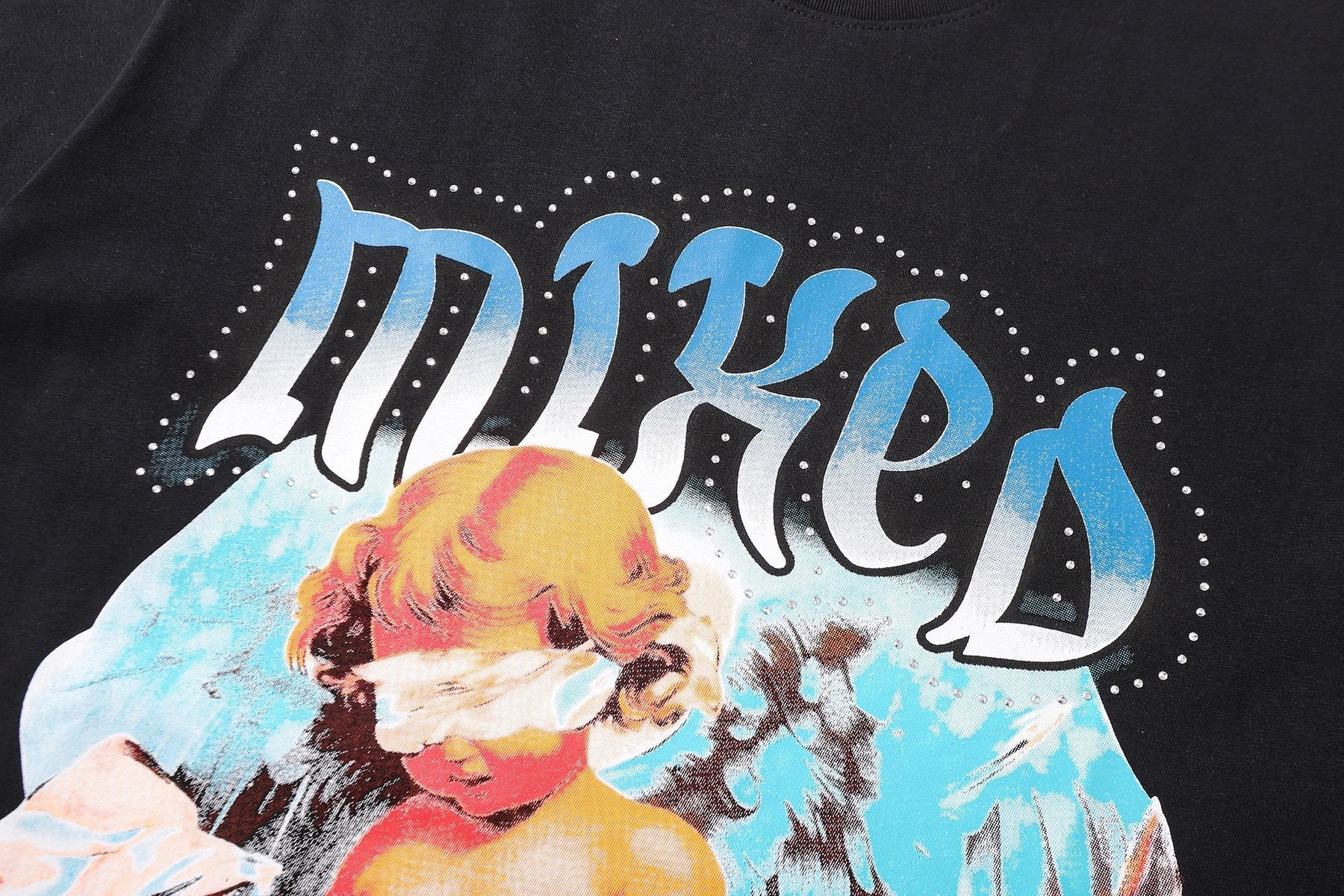 MIXED EMOTION Angel Back Graphic T-Shirt — detail