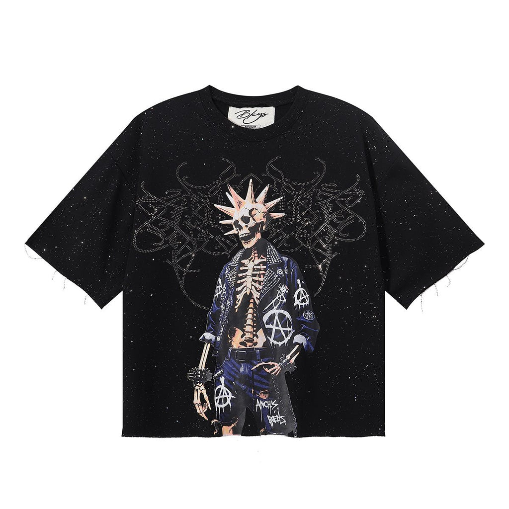 BKYS Revival Skeleton Rhinestone Graphic T-Shirt — hero