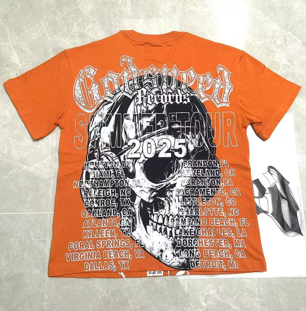 Godspeed Rock Tour Skull Graphic T-Shirt — back