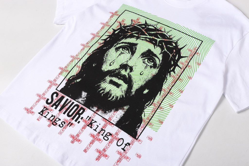 Hellstar Savior King of Kings Graphic T-Shirt — detail