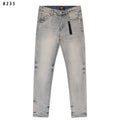 Amiri Light Blue Distressed Slim Jeans — hero