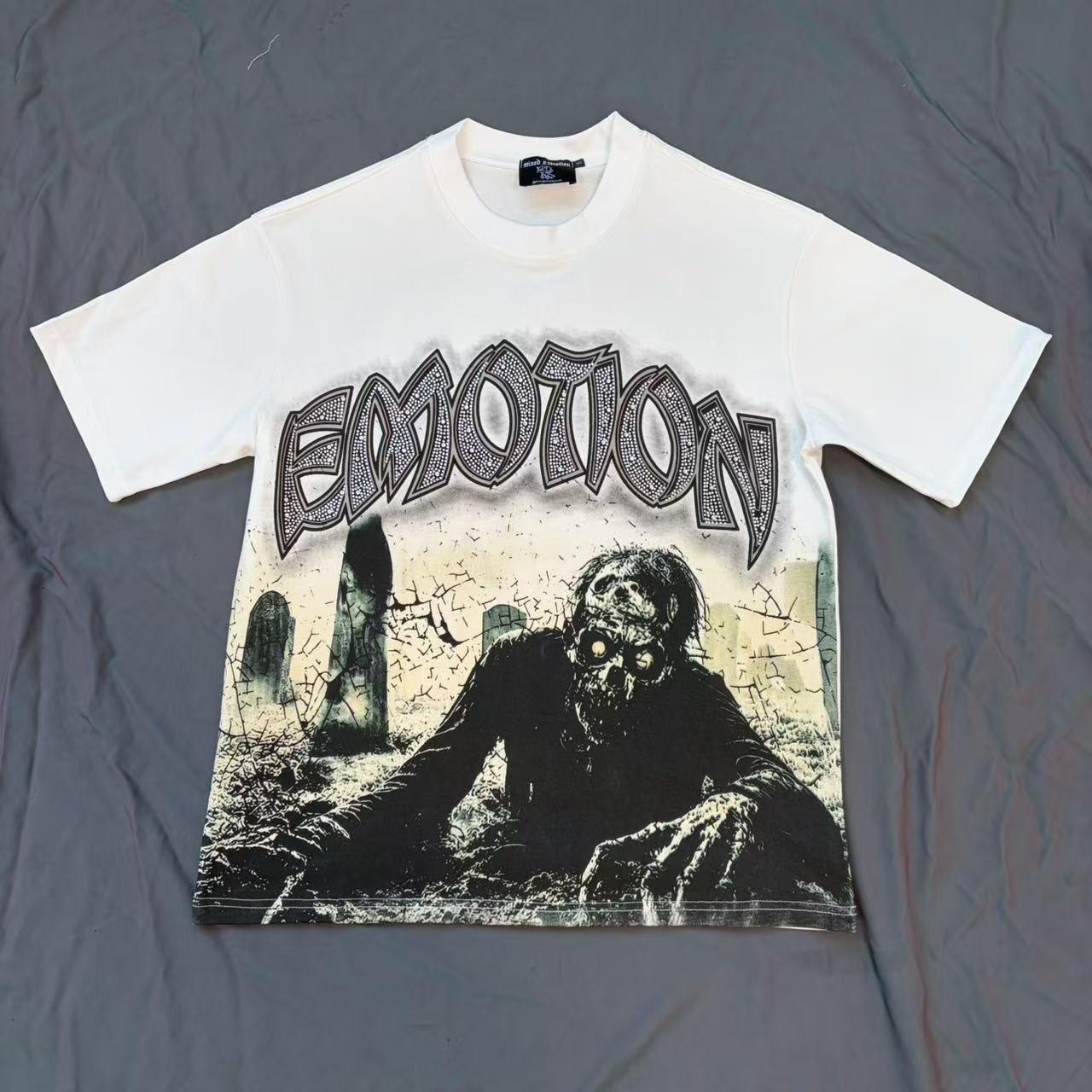 MIXED EMOTION Zombie Gothic Graphic T-Shirt — front