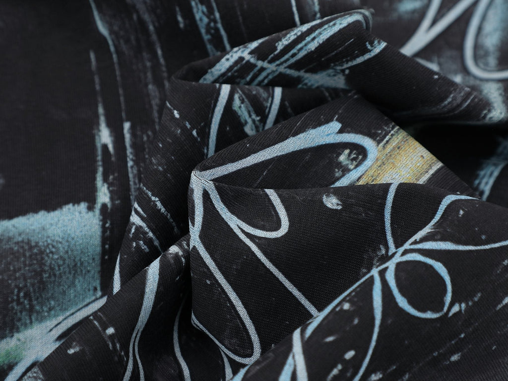 FIRST ROW Lost Utopia Unearth Cropped Graphic T-Shirt — detail