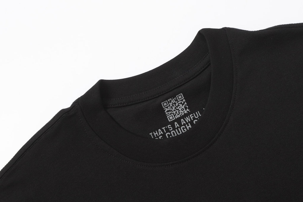 THAT'S A AWFUL LOT OF COUGH SYRUP Eiffel Tower Graphic T-Shirt — neck_label