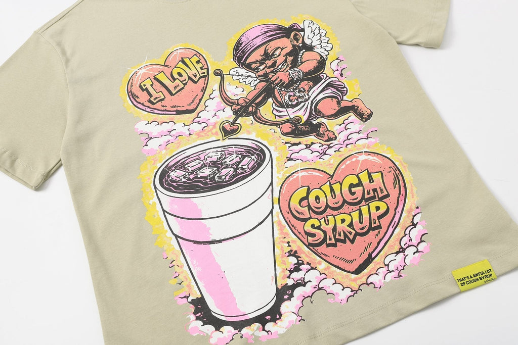 That's A Awful Lot Of Cough Syrup Cupid Graphic T-Shirt — detail