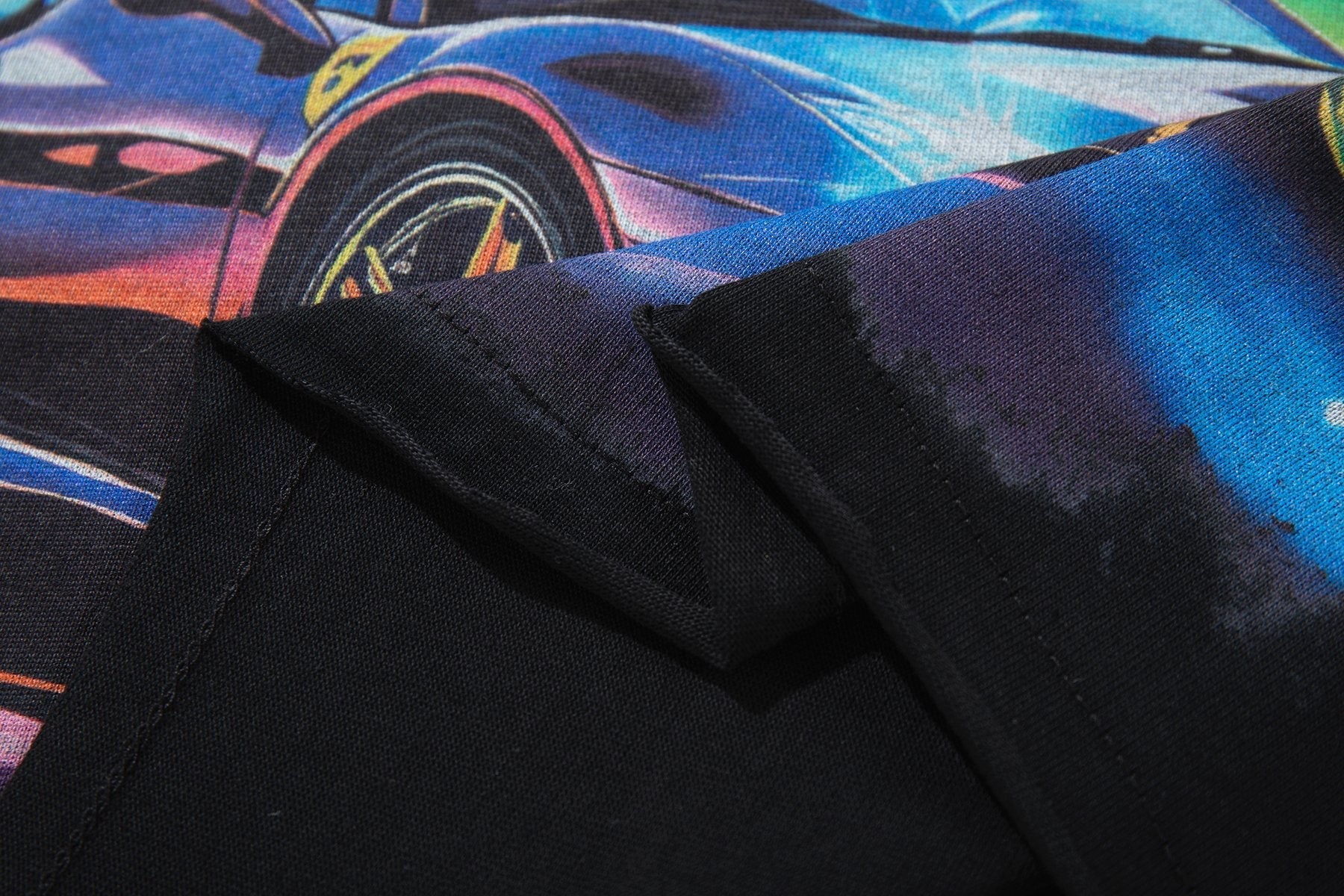 MAJESTIK Car Carnival Graphic T-Shirt — detail
