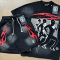 Hellstar Red Sport Runner T-Shirt & Shorts Set — context
