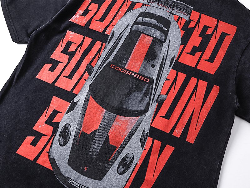 Godspeed Race Car Graphic Short-Sleeve T-Shirt — detail