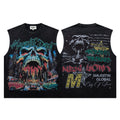 MAJESTIK New York Skull Graphic Sleeveless T-Shirt — hero