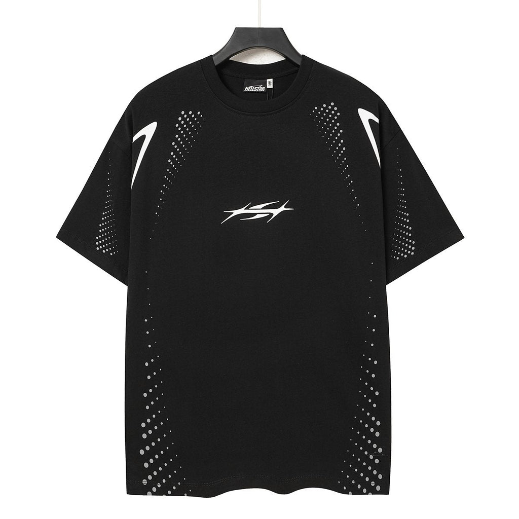Hellstar Shoulder Graphic Dot Detail T-Shirt — front