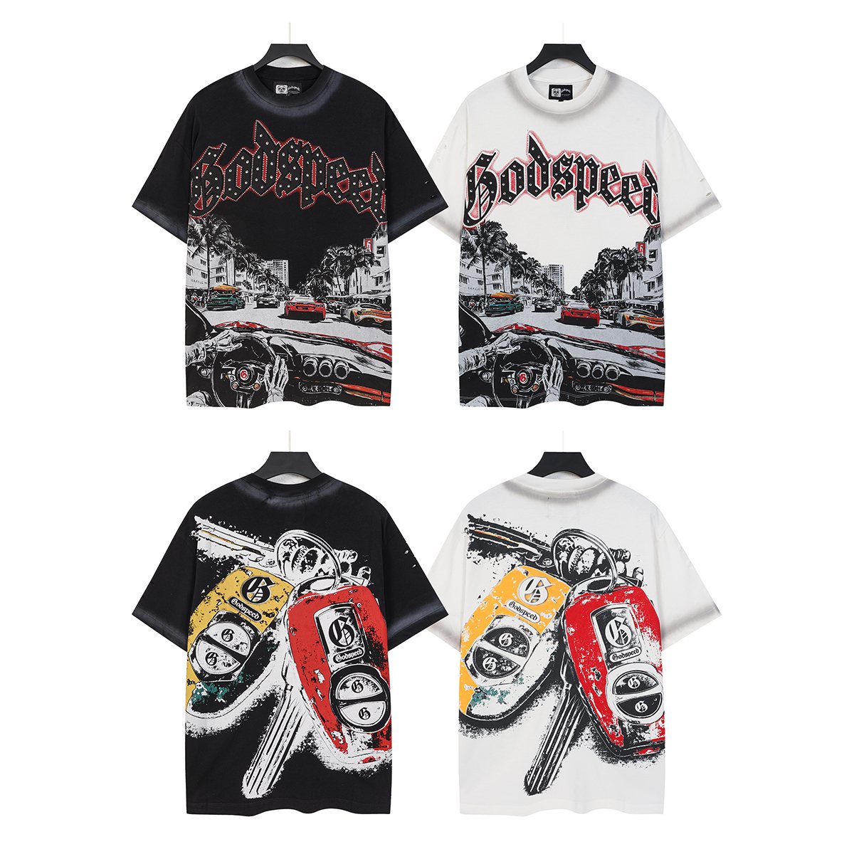 Godspeed Car Key Graphic T-Shirt — comparison