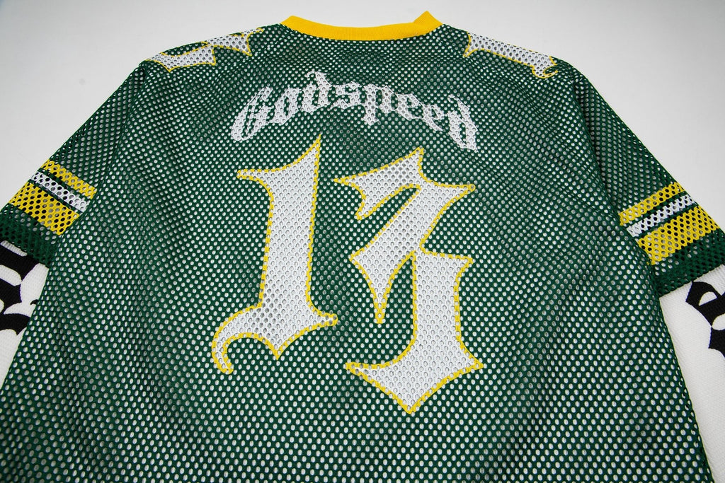 Godspeed Skull Mesh Jersey Long-Sleeve T-Shirt — detail