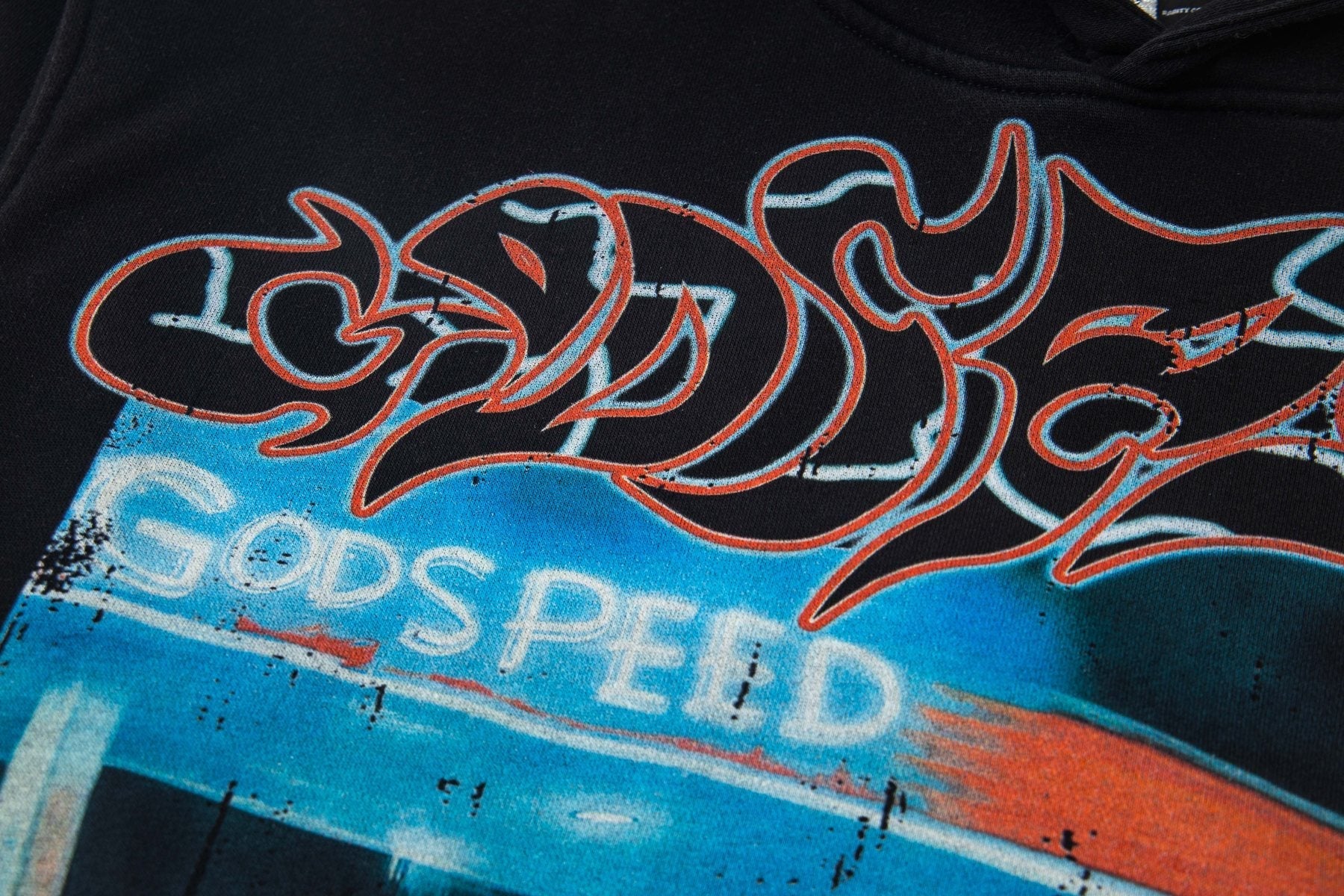 Godspeed Out of Many One Car Graphic Hoodie — detail