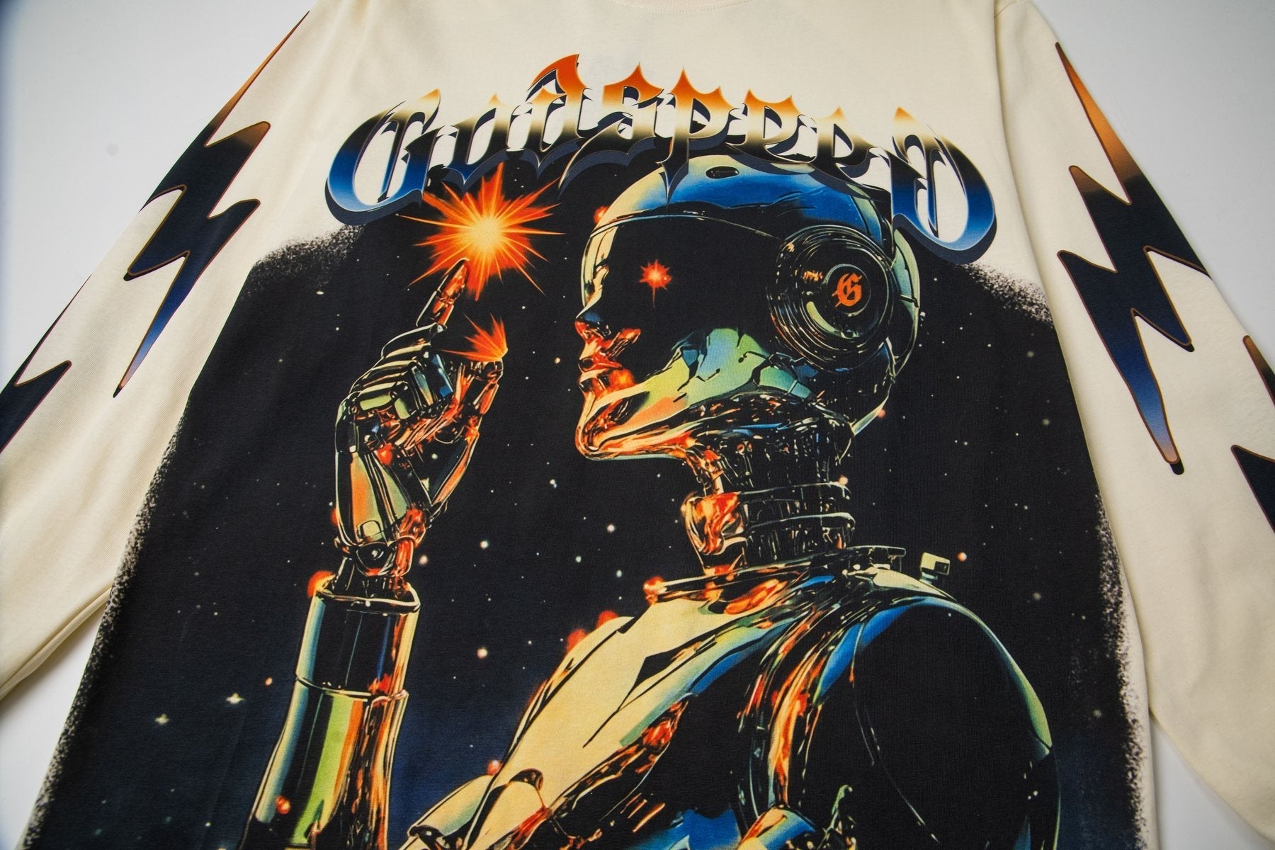 Godspeed E Pluribus Unum Washed Long-Sleeve T-Shirt — detail