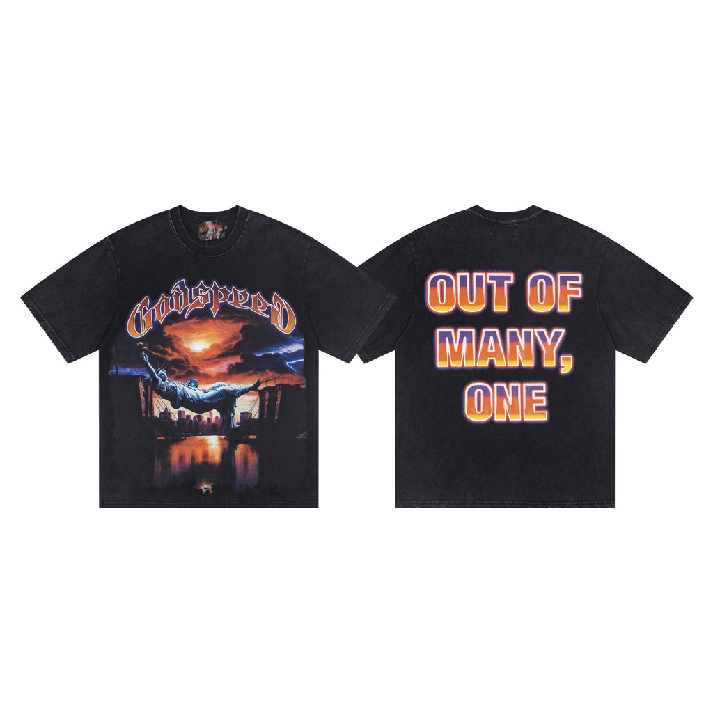 Godspeed Out of Many One Short-Sleeve Graphic T-Shirt — hero