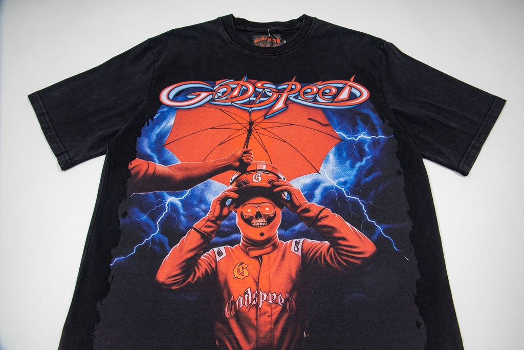 Godspeed Baseball Umbrella Graphic T-Shirt — front