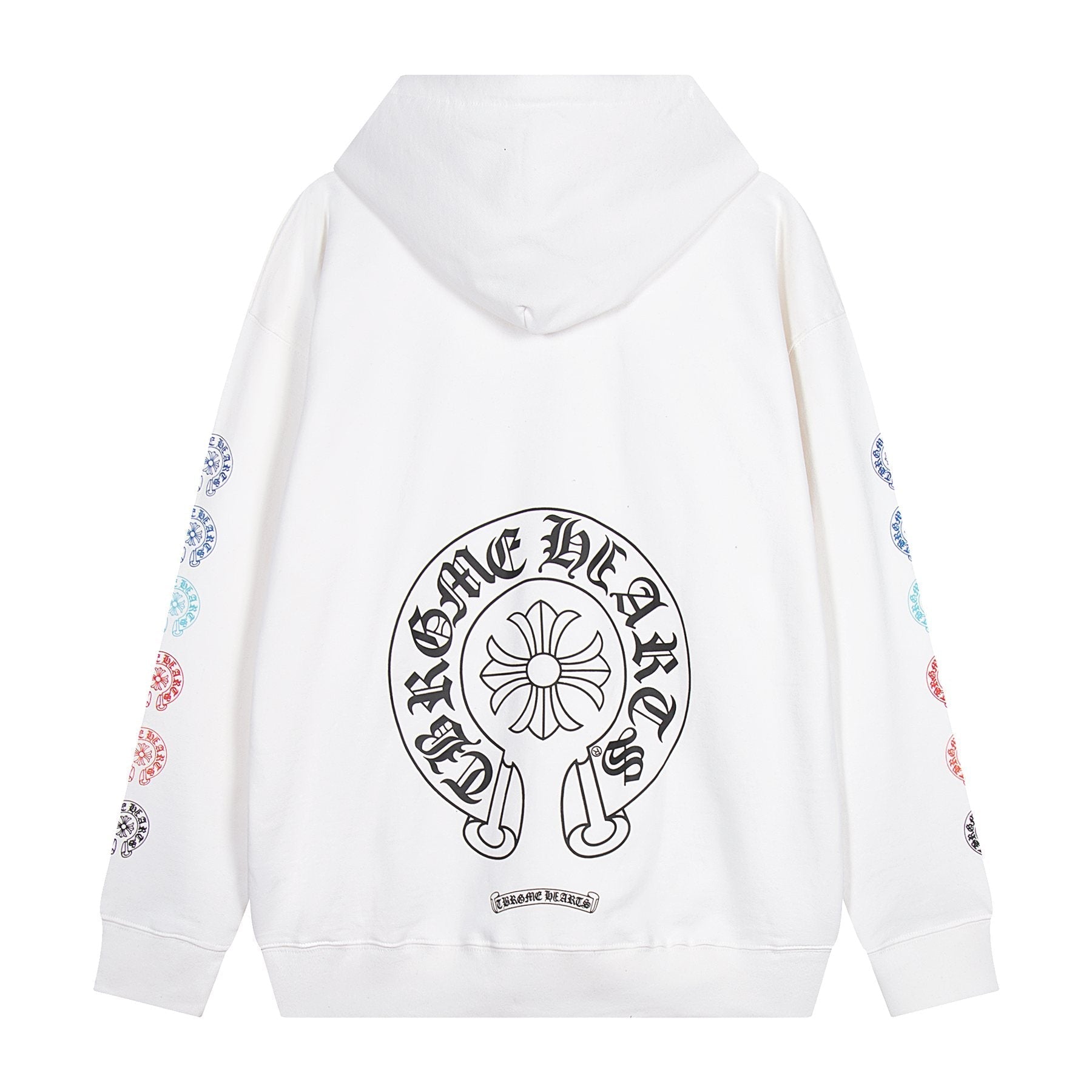 Chrome Hearts Rainbow Horseshoe Graphic Zip-Up Hoodie — back