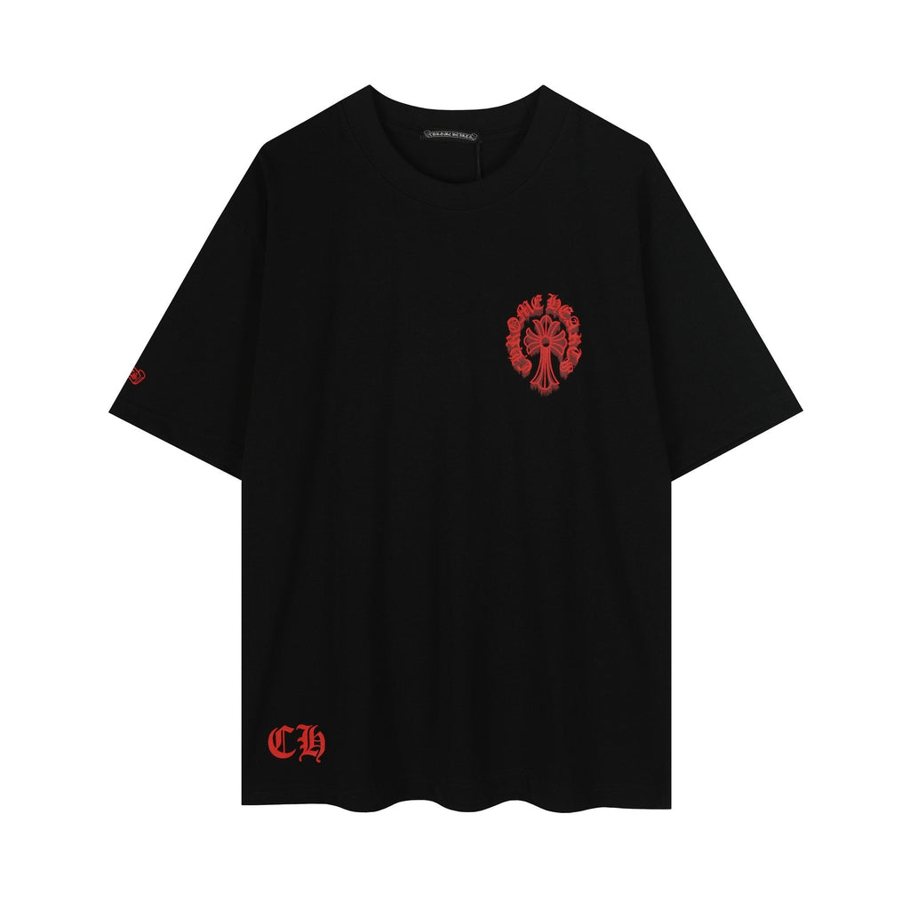 Chrome Hearts Red Cross Graphic Short-Sleeve T-Shirt — hero