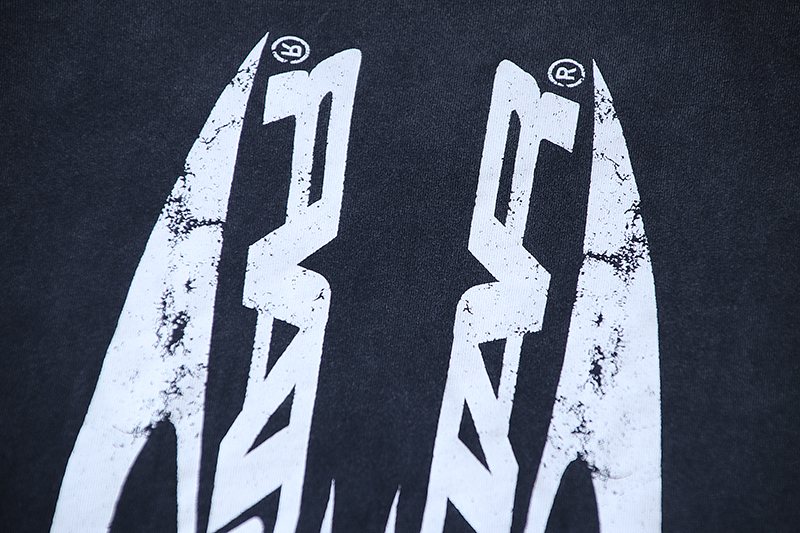 Hellstar Washed Dark Navy Graphic T-Shirt — detail