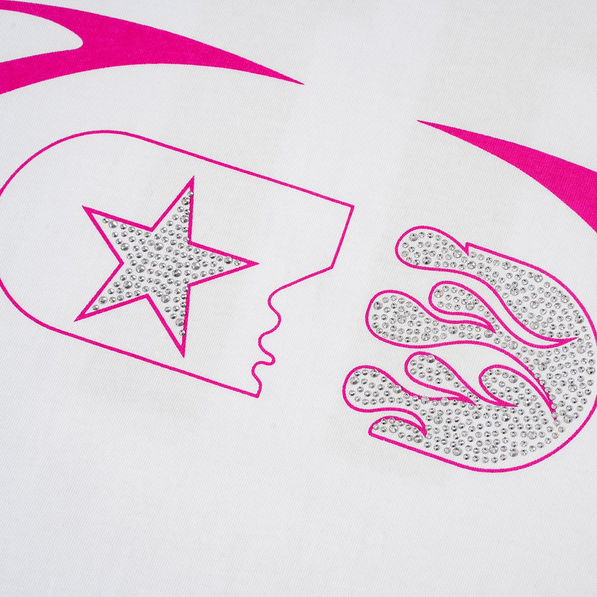 Hellstar Rhinestone Number Graphic T-Shirt — detail