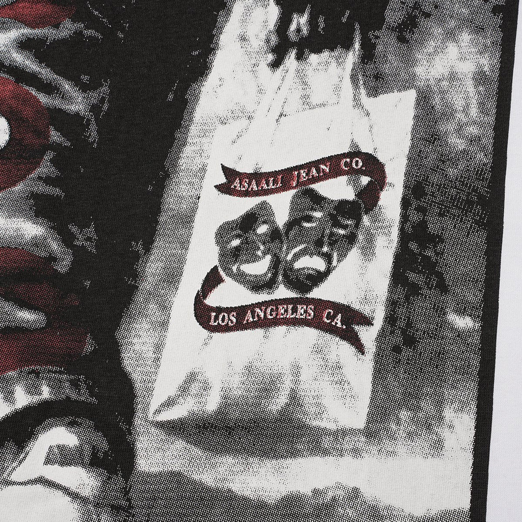 ASAALL Black and Red Front Graphic T-Shirt — detail