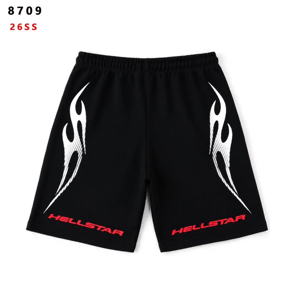 Hellstar Flame Graphic Drawstring Shorts — hero