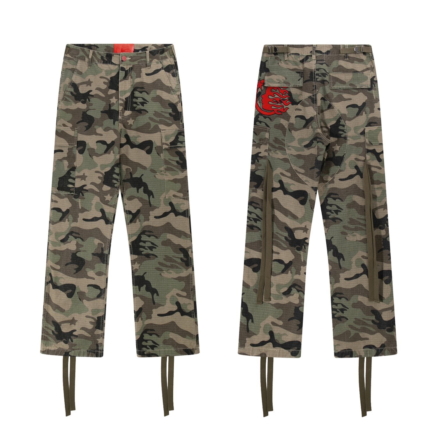Hellstar Camo Cargo Pants with Strap Details — hero