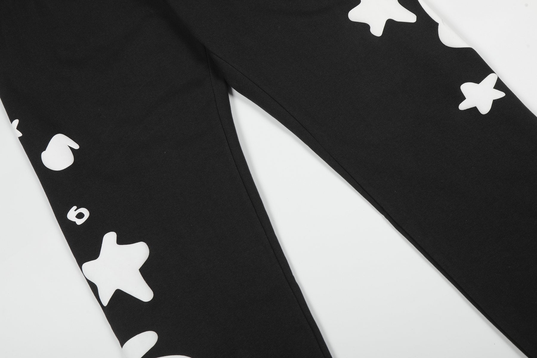 Sp5der Black Graphic Hoodie & Jogger Matching Set — detail