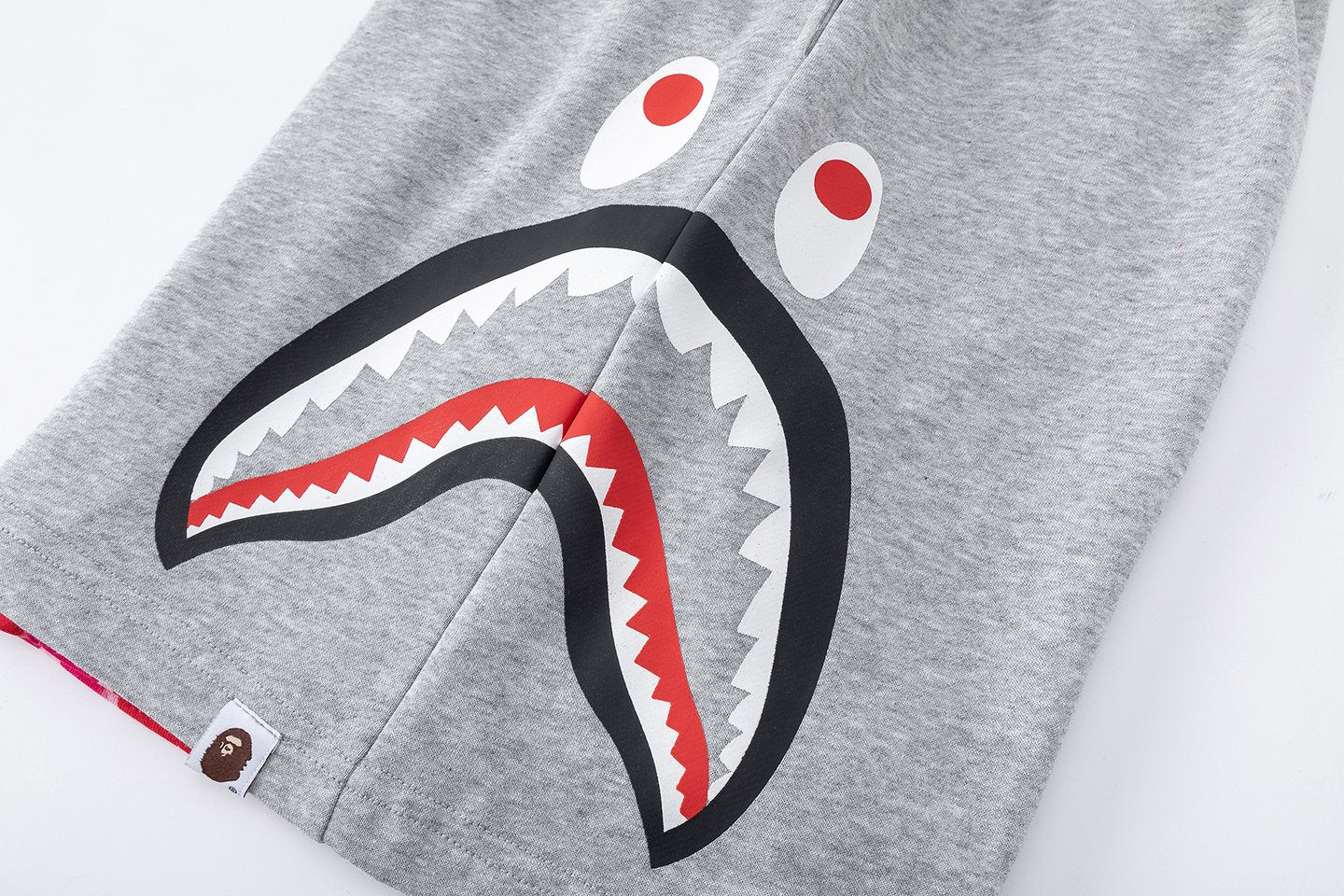 BAPE Shark Eye Graphic Sweat Shorts — detail