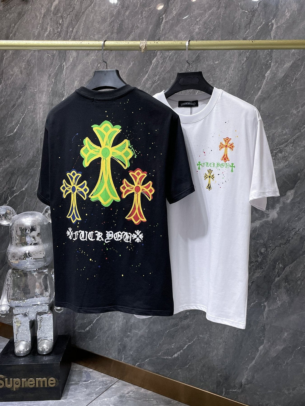 Chrome Hearts Cross Graffiti Graphic T-Shirt — comparison