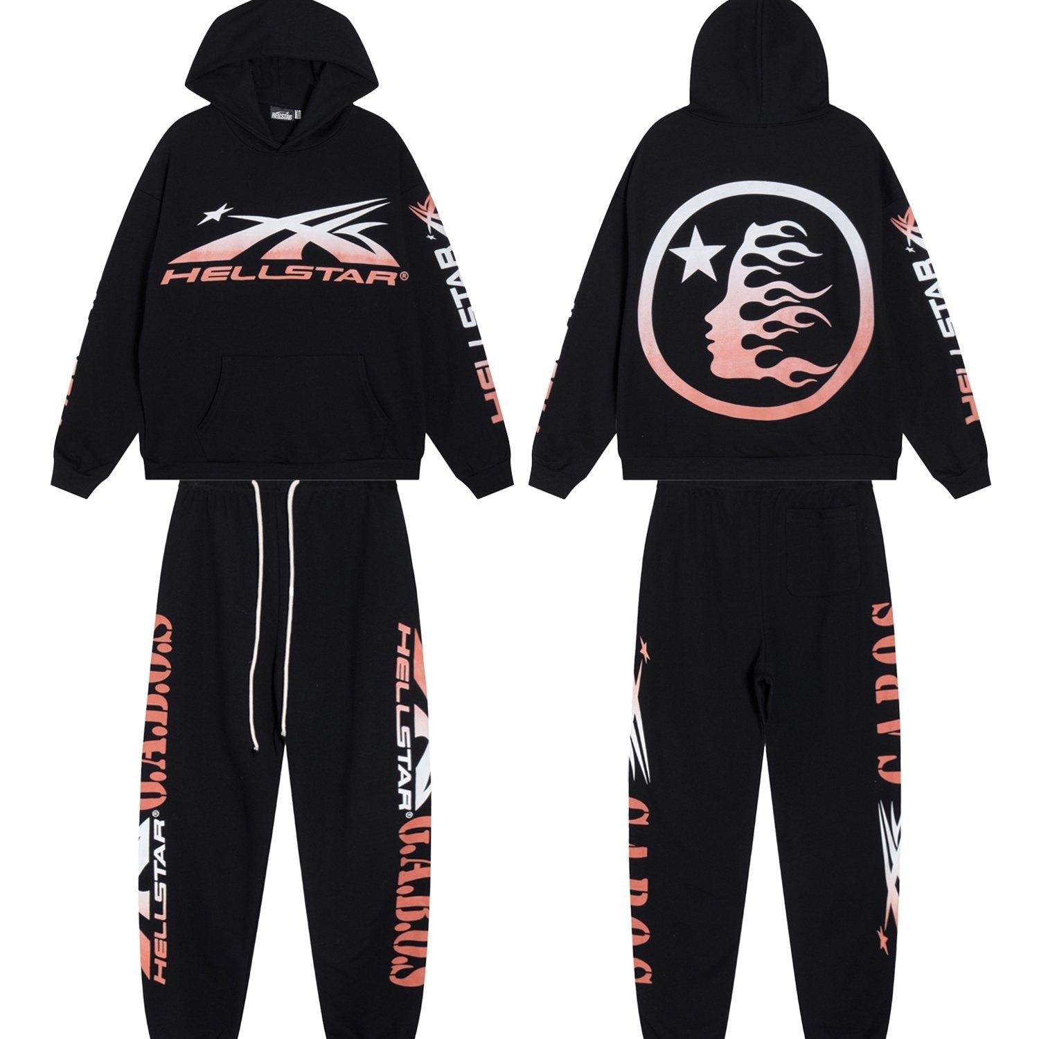 Hellstar G.A.B.O.S Vertical Graphic Sweatpants — context