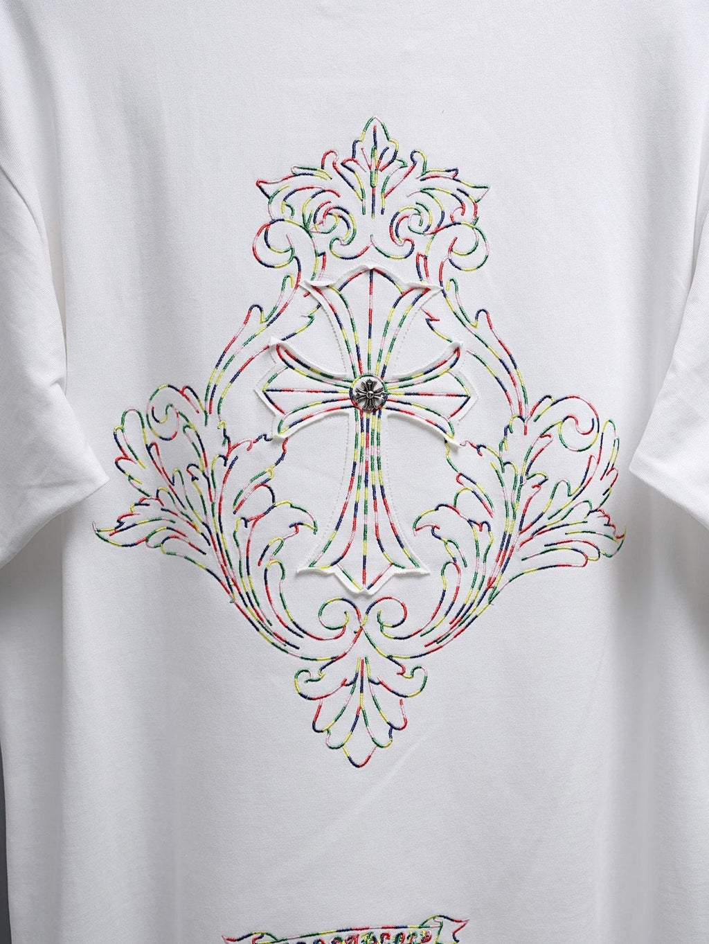 Chrome Hearts Ornate Cross Graphic T-Shirt — detail