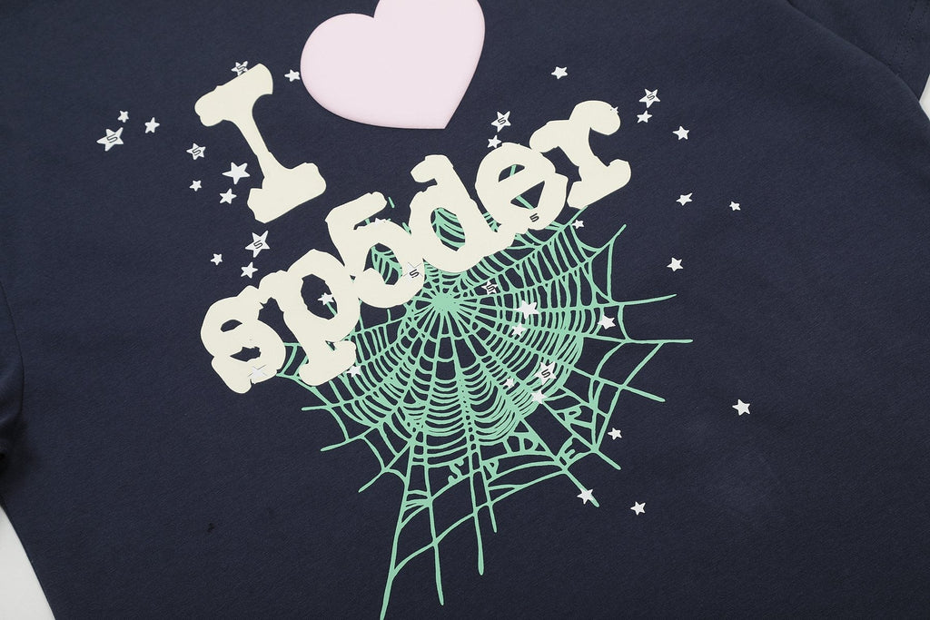 Sp5der I Love Heart Web Graphic T-Shirt — detail