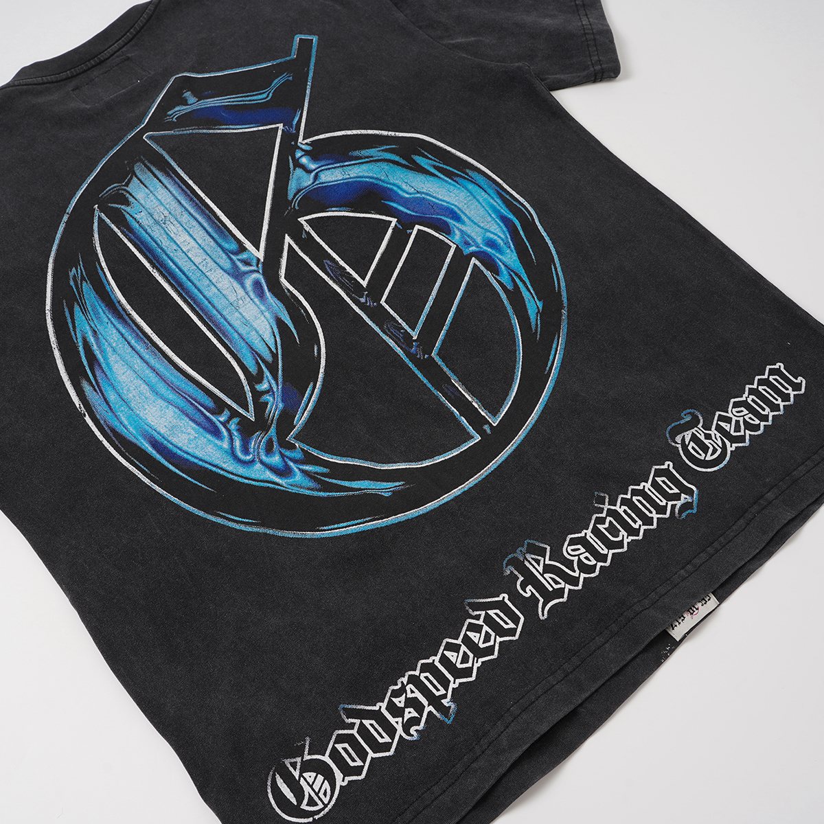 Godspeed Hooded Flag Portrait Graphic T-Shirt — detail