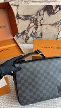 Dark Gray and Black Checkerboard Top-Handle Bag — hero