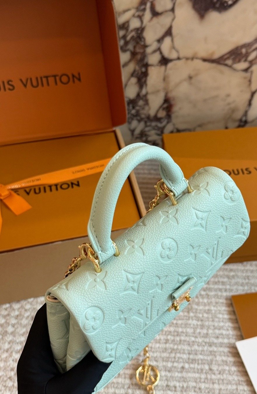 Louis Vuitton Nano Madeleine Monogram Empreinte Top-Handle Bag — model